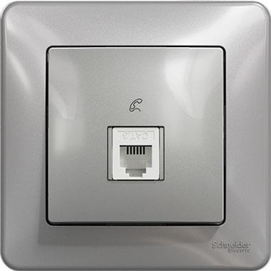 Sedna telephone socket (aluminium)